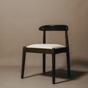 Atlas Retro Modern Dark Brown Wood Chair