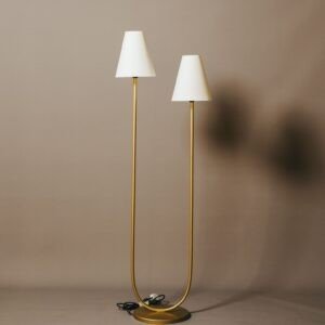 Brass Double Floor Lamp