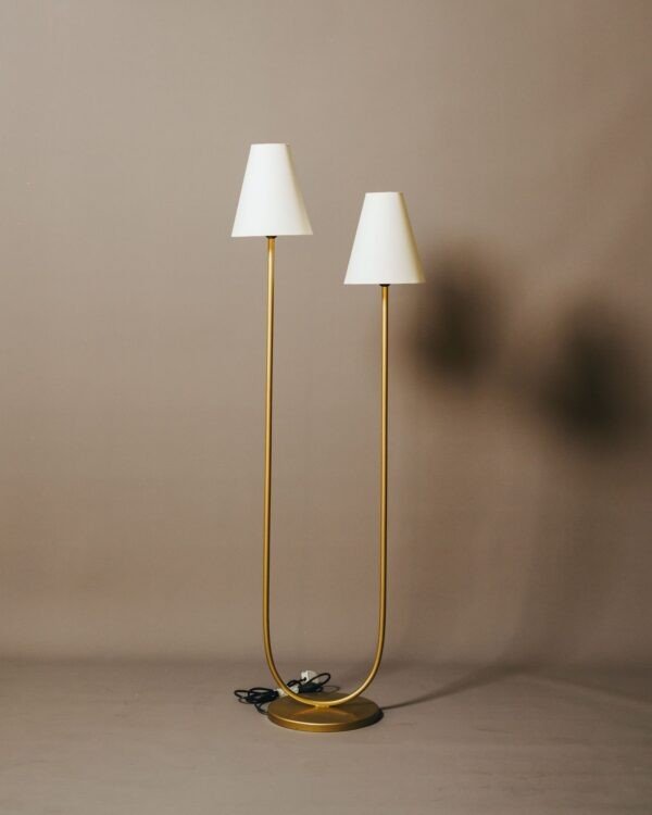 Brass Double Floor Lamp